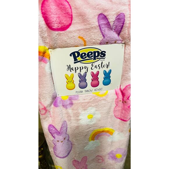 Peeps gift bundle 40 50 throw pink Peeps plush with tutu ,chalk,drink container - Picture 3 of 6